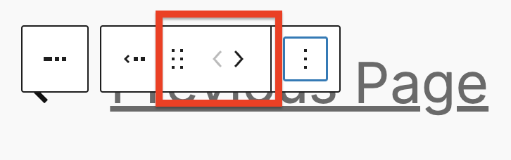 Block Moving Tool in the Pagination Block